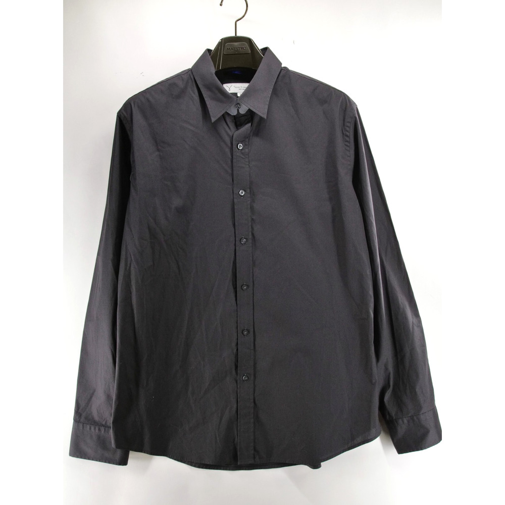 Teddy Stratford Shirt Mens 5 XL Black Cotton Blend Button Up Zip Preppy Casual